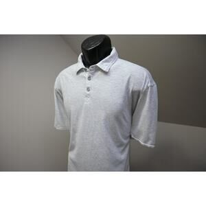 BKE Buckle Gray/White Polo Stretch Slim Fit Short Sleeve Shirt Mens Size 2XL XXL